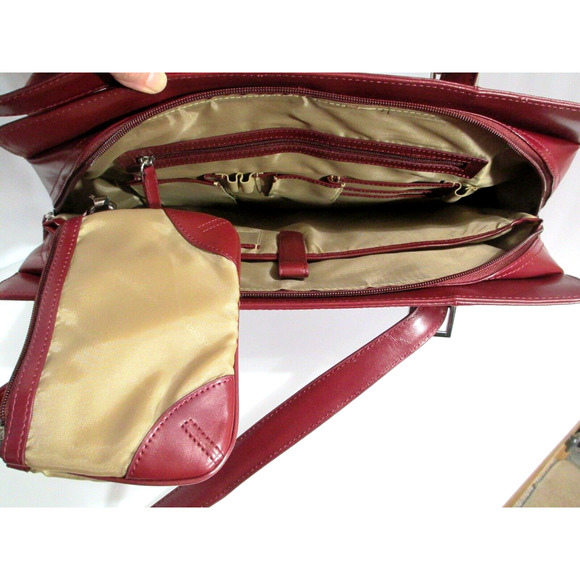 Franklin Covey Bags New Franklin Covey Red Faux Leather Laptop